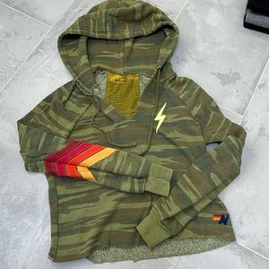 GUC AVIATOR NATION CROPPED HOODIE CAMO
